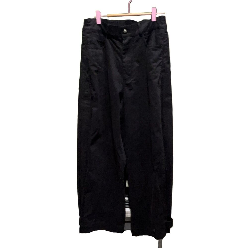 Sundae School Pants Black M 100% Cotton Flower Logo Elastic Waist Cuffs